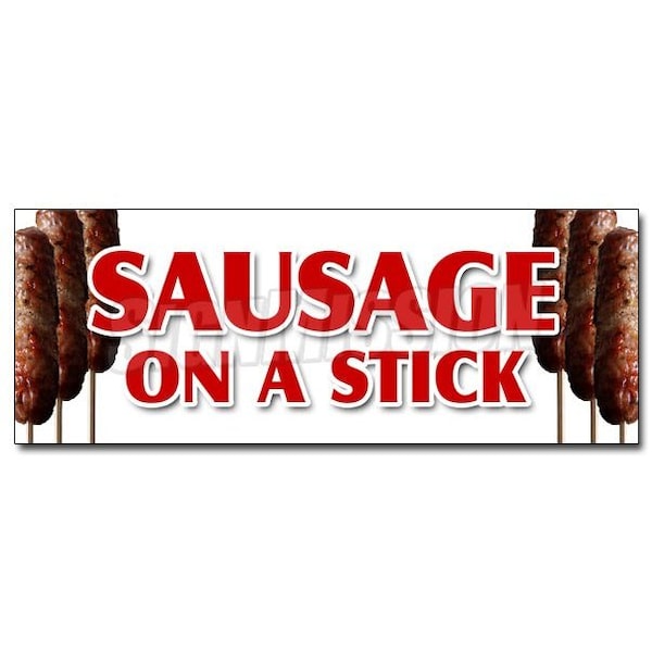 Signmission SAUSAGE ON A STICK DECAL sticker italian pork homemade snack lunch food, D-36 Sausage On A Stick D-36 Sausage On A Stick - main